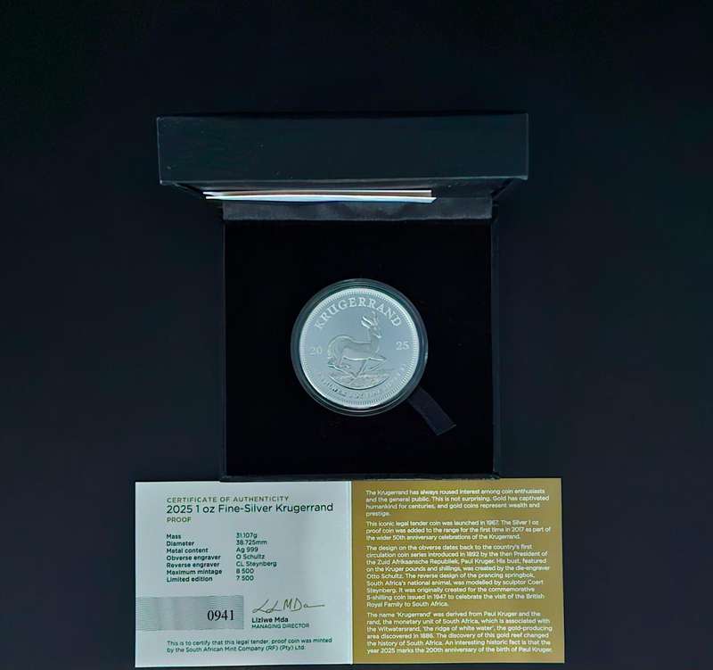 2025 1oz Silver Proof Krugerrand
