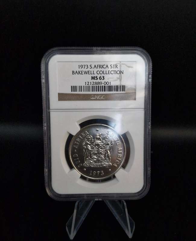1973 South Africa Silver R1 - Bakewell Collection (MS 63)