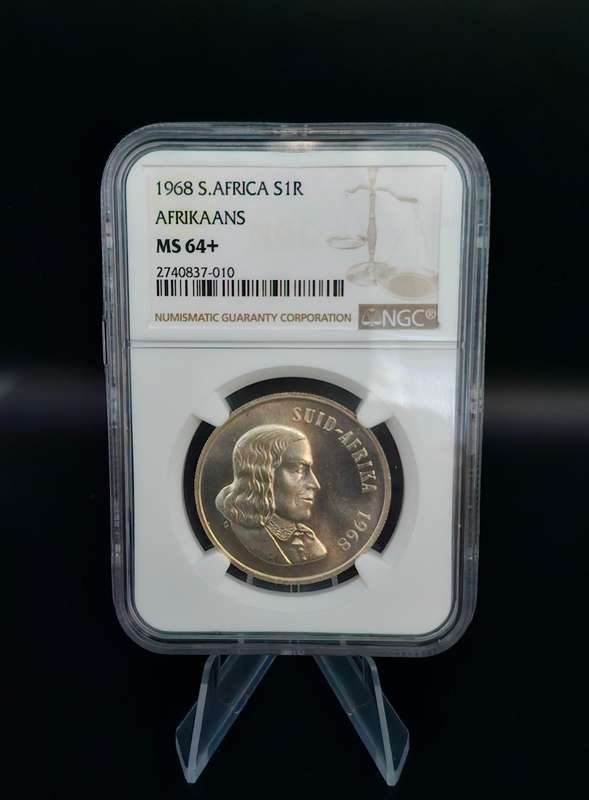 1968 South Africa Silver R1 - Afrikaans (MS 64+)