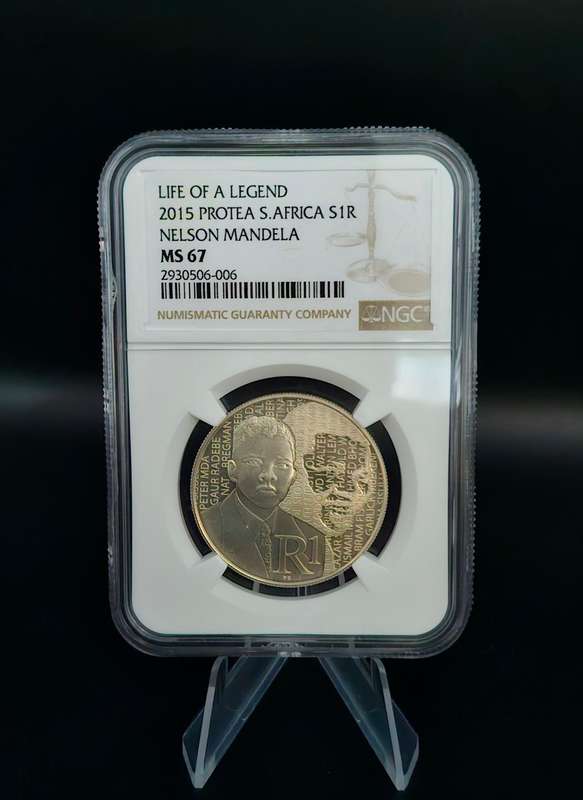 Life Of A Legend 2015 Protea South Africa Silver R1 - Nelson Mandela (MS67)
