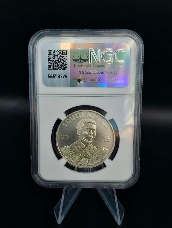 Life Of A Legend 2015 Protea South Africa Silver R1 - Nelson Mandela (MS67)