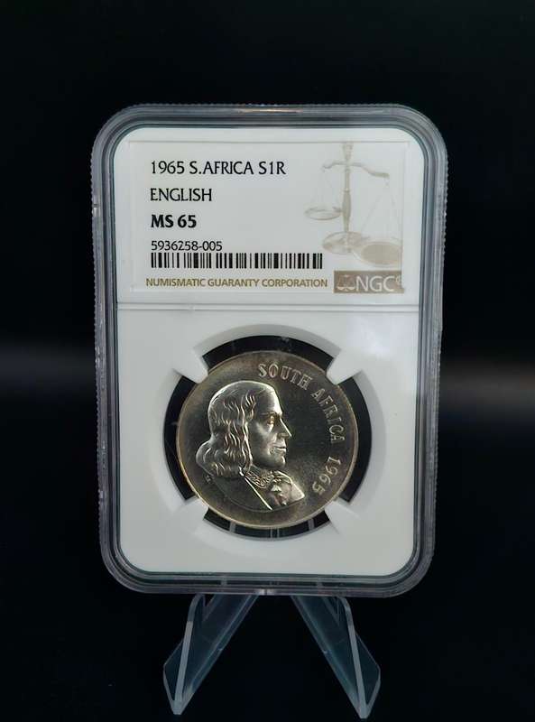 1965 South African Silver R1 - English (MS65)