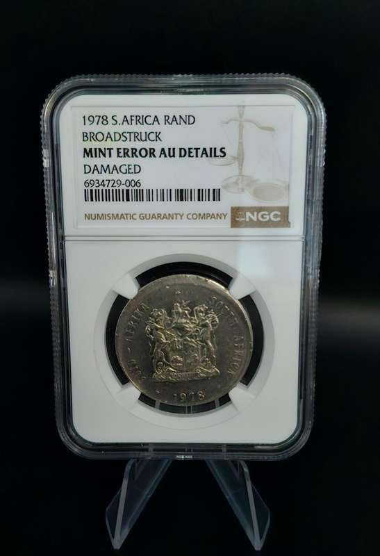 1978 South Africa Rand BROADSTRUCK (Mint Error AU Details) - DAMAGED