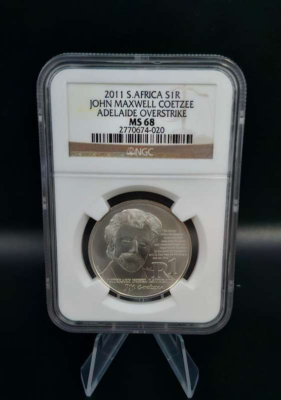 2011 South Africa S1R John Maxwell Coetzee - Adelaide Overstrike (MS 68)