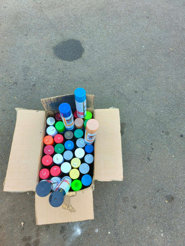 41 cans spray paint