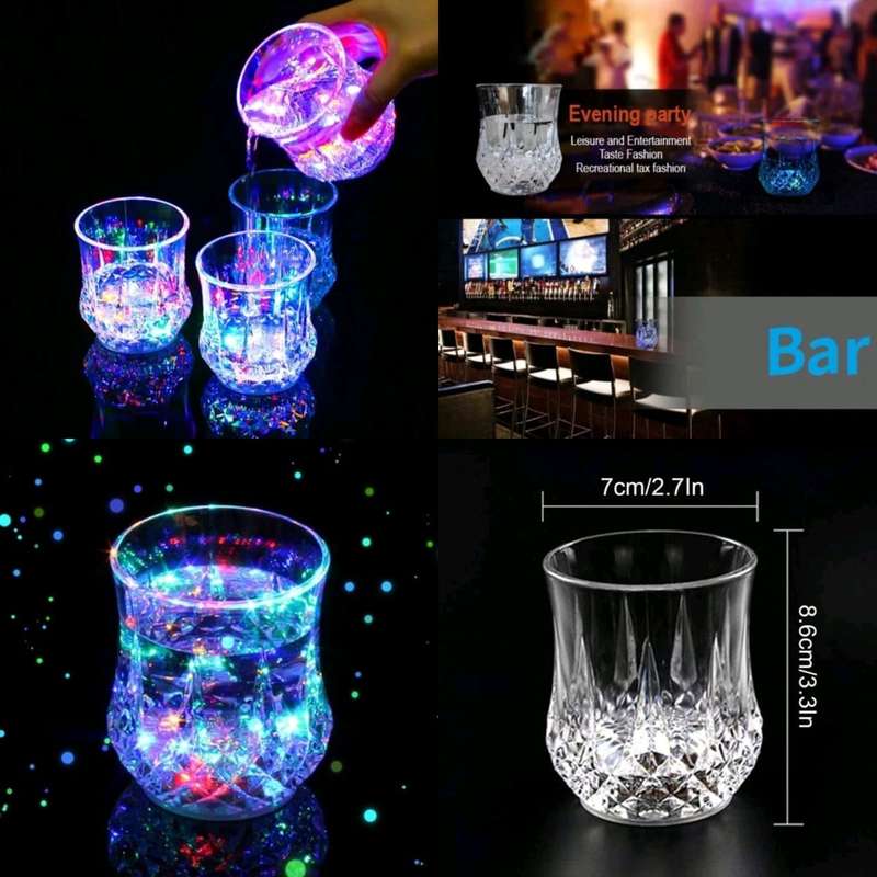 Acrylic LED Inductive Cups - Pack of 3