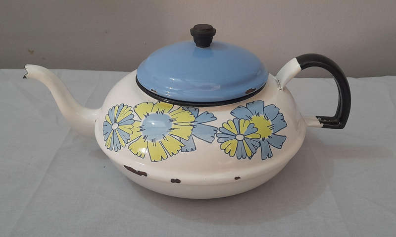 Vintage Enamel Teapot