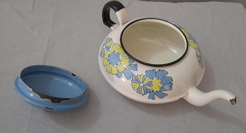 Vintage Enamel Teapot