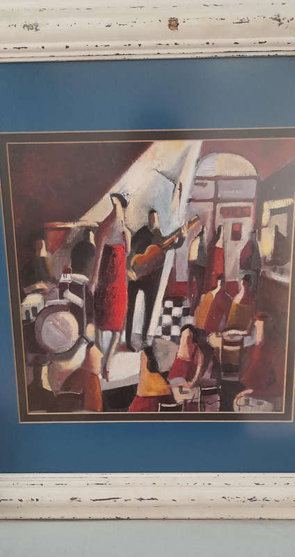 La Guitarra (The Red Singer) by Didier Lourenco Print