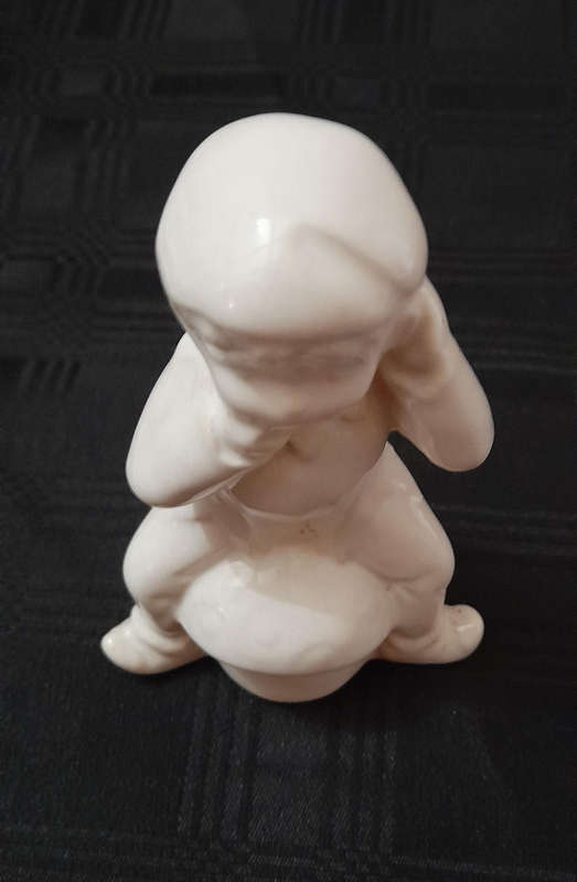Vintage Pixie Elf on Mushroom Pomander