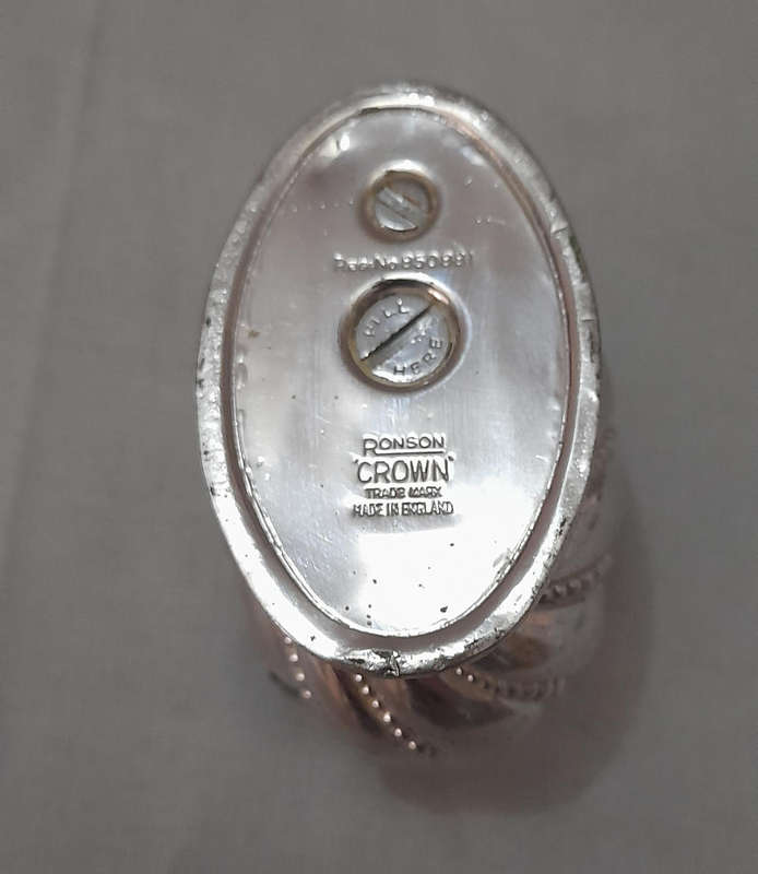 Ronson Crown, Vintage Silver-plated Table Lighter