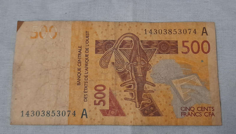 2 x West Africa CFA Franc Notes