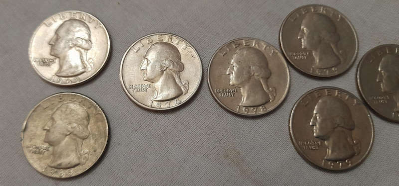 1/4 Dollar "Washington Quarter" Coin Lot