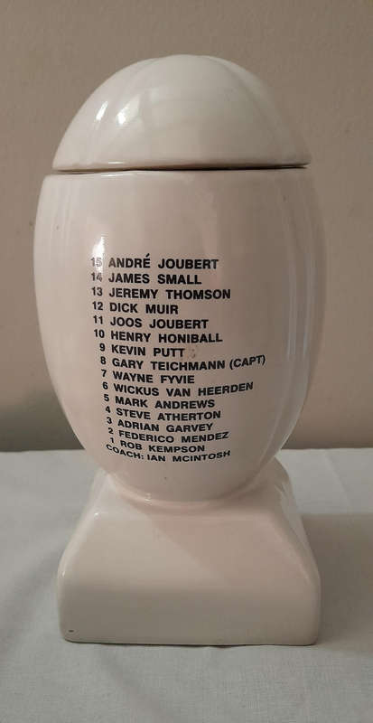 1996 Currie Cup Ceramic Decanter (for display)