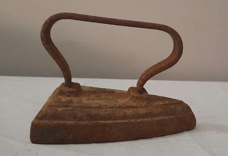 Old Rusty Sad Iron marked A A 5