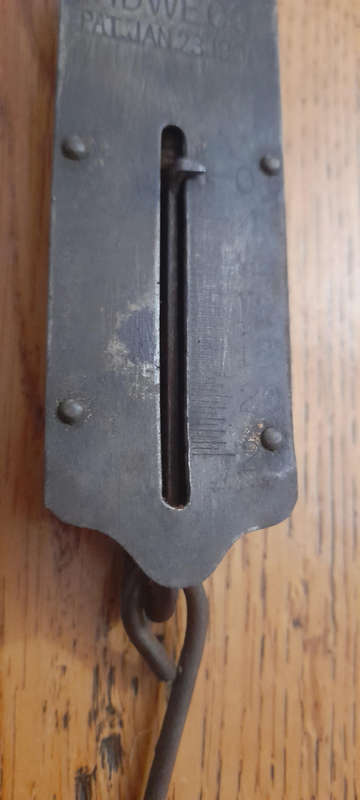 Antique Belmont Hardware Company Hanging Scale 25lbs