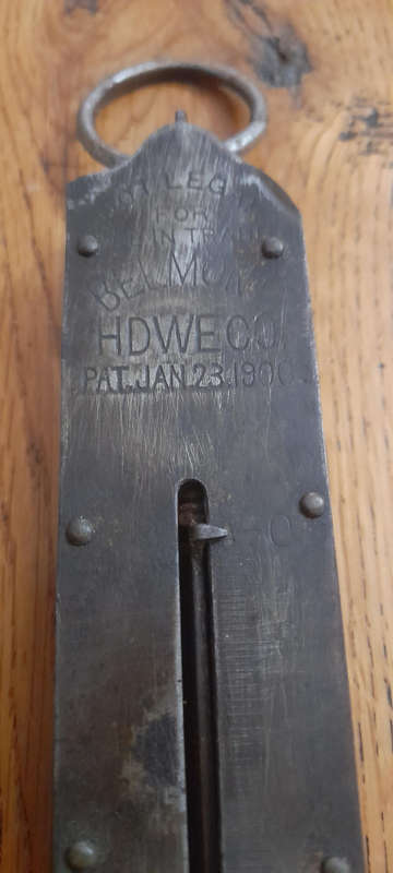 Antique Belmont Hardware Company Hanging Scale 25lbs