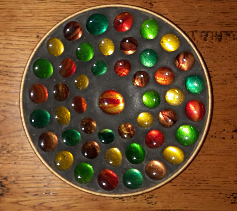 Vintage Glass Pebble Pin Dish / Ashtray