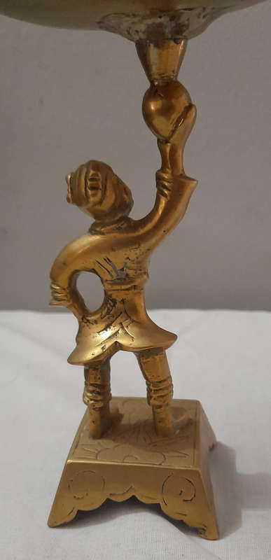 Vintage Brass Pedestal Bowl (Trinket / Candy)