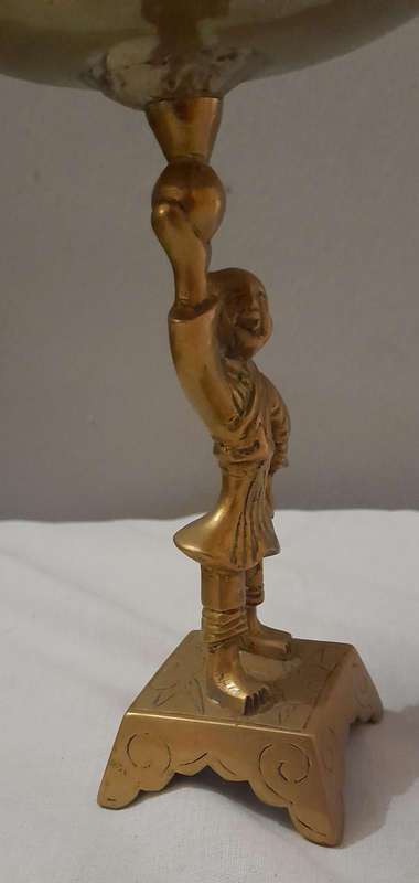 Vintage Brass Pedestal Bowl (Trinket / Candy)