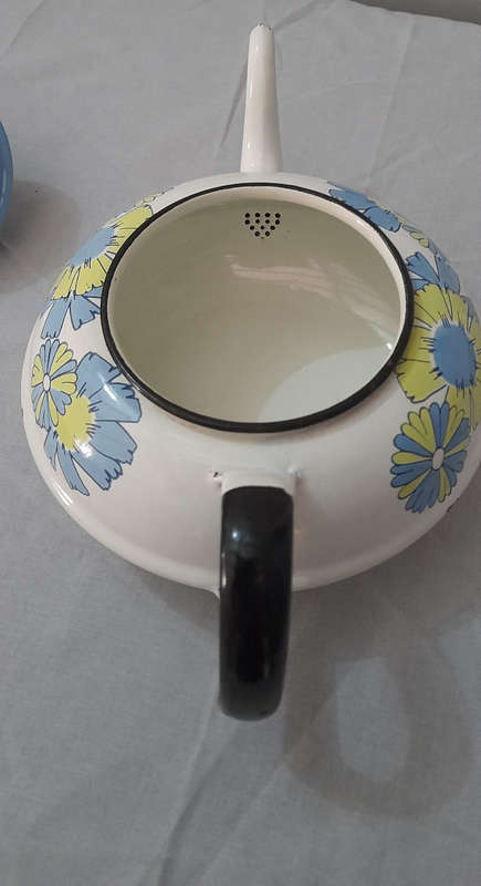 Vintage Enamel Teapot