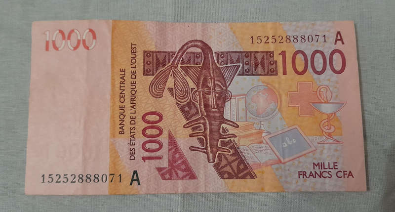 2 x West Africa CFA Franc Notes