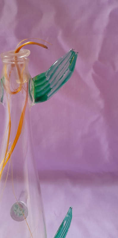 Vintage Glass Oil Lamp - Dolphin Shape