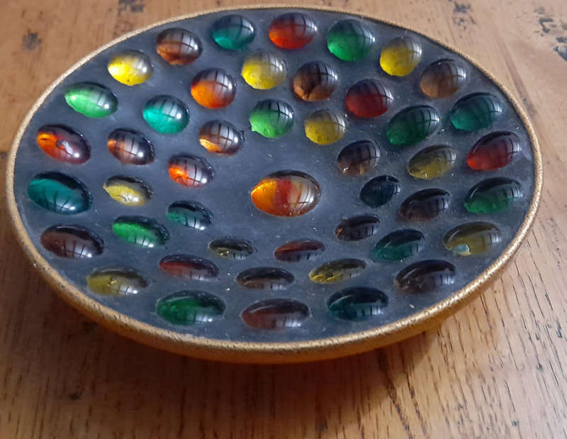 Vintage Glass Pebble Pin Dish / Ashtray