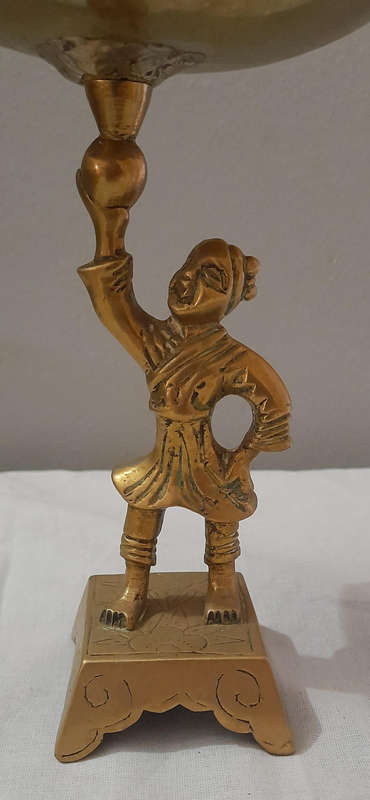 Vintage Brass Pedestal Bowl (Trinket / Candy)