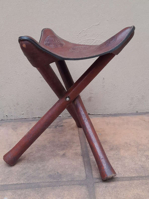 Leather Tripod Stool