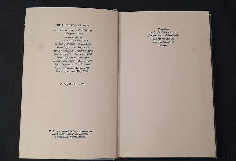 I Hate to Cook Book - Peg Bracken