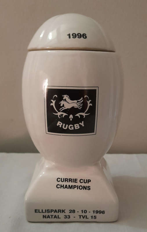 1996 Currie Cup Ceramic Decanter (for display)