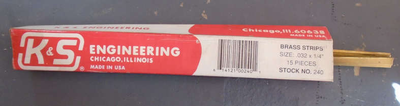 K&S ENGINEERING - .032" X 1/4" X 300mm BRASS STRIP