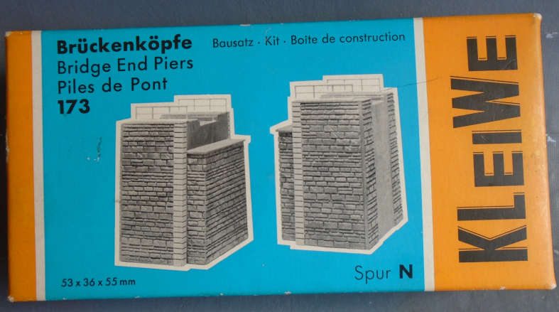 KLEIWE N SCALE - BRIDGE PIERS END, BOXED