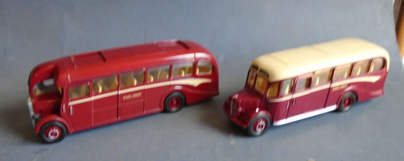 CORGI 1/50 SCALE - 1 X AEC & 1 X BEDFORD OB BUS 75 YRS - BOXED