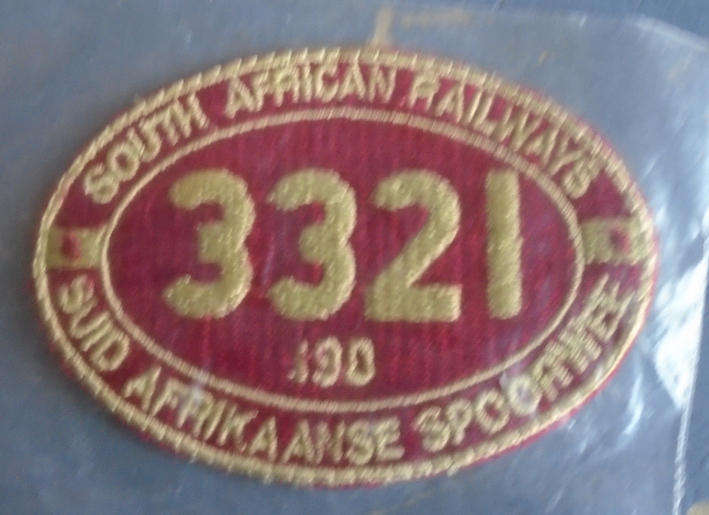 SAR CLASS 19D 3321 CLOTH BADGE