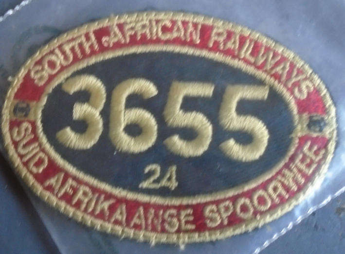 SAR CLASS 24 3655 CLOTH BADGE