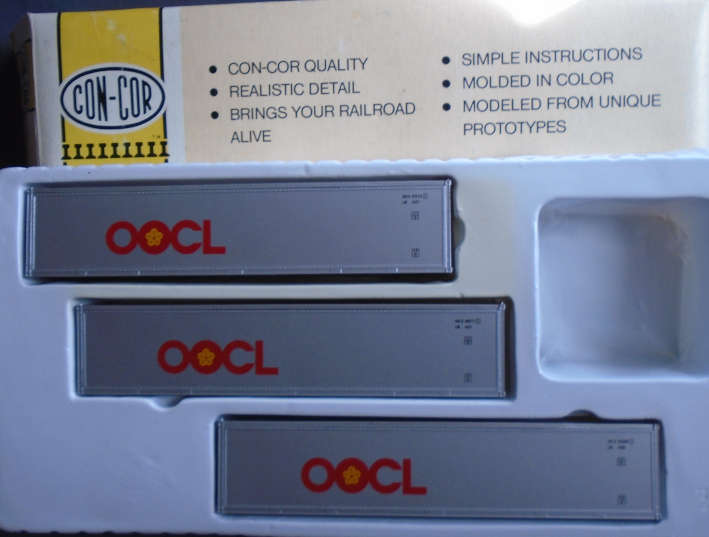 CON-COR HO SCALE - 3 X 40' CONTAINERS, BOXED