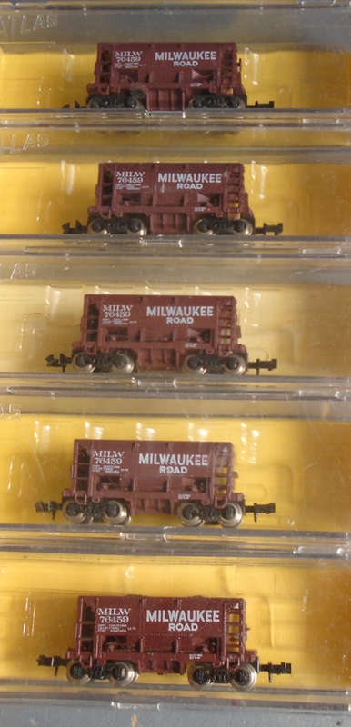 ATLAS N SCALE - 5 X 40T MILWAUKEE ORE CARS, BOXED
