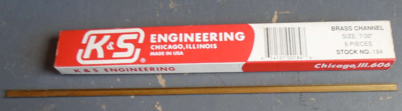 K&S ENGINEERING - 7/32" X 300mm BRASS CHANNEL