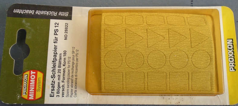 PROXXON - 28822 SPARE SANDING PAPER FOR PS 12- NEW OLD STOCK,CARDED