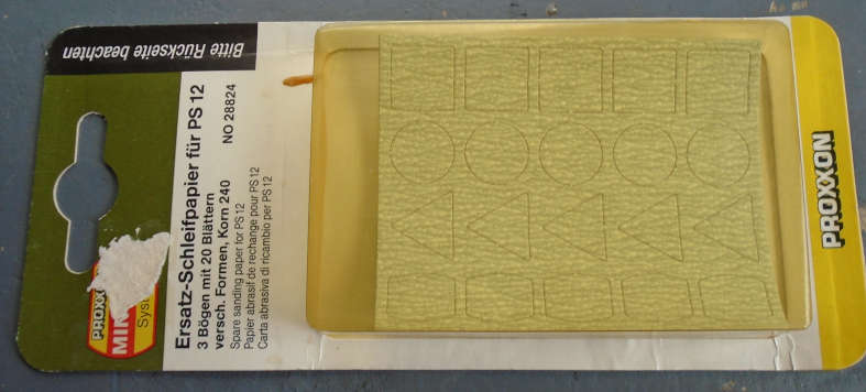 PROXXON - 28824 SPARE SANDING PAPER FOR PS 12- NEW OLD STOCK,CARDED