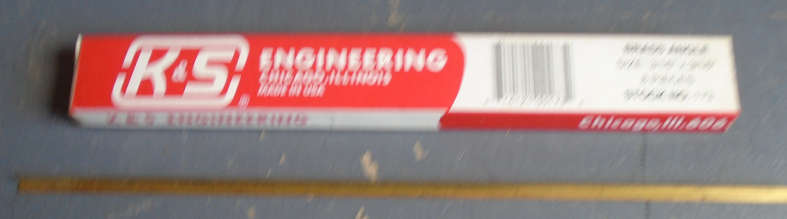 K&S ENGINEERING - 3/16 X 3/8" X 300mm BRASS RECTANGUALER TUBING