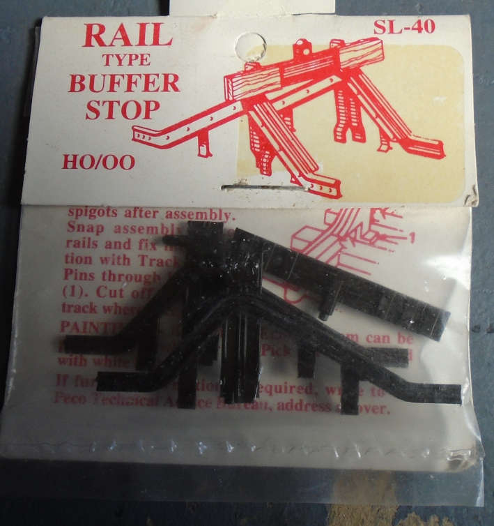 PECO HO SCALE - RAIL TYPE BUFFER STOP, IN PKT