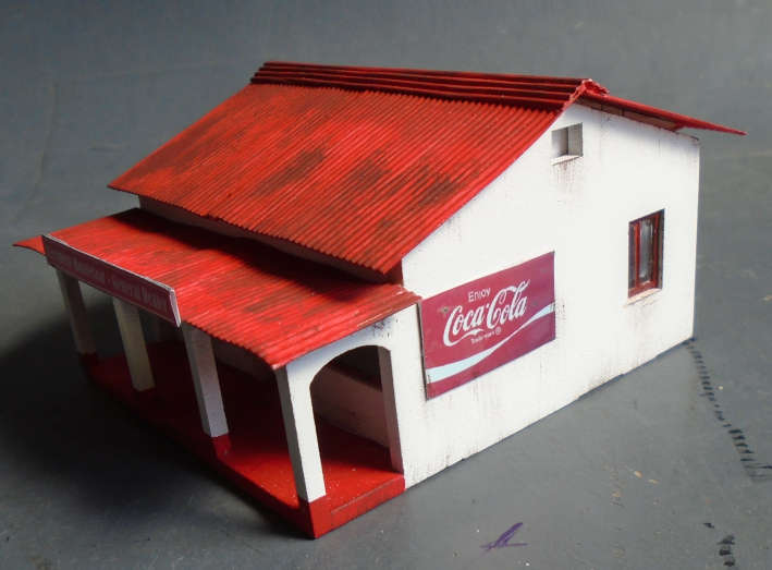 HO SCALE - SA GENERAL DEALER SHOP, FOOTPRINT 85 X 90 mm