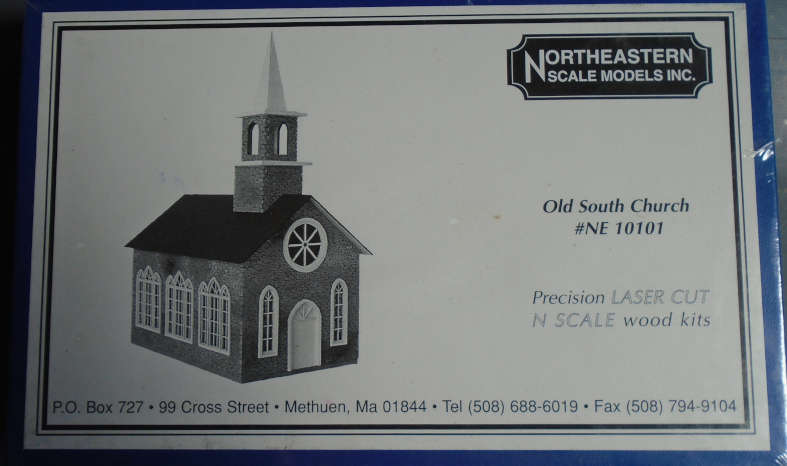 NORTHEASTERN SCALE MODELS N SCALE - OLD SOUTH CHURCH, LASER CUT - BOXED