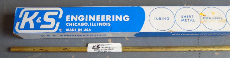 K&S ENGINEERING - 6.4 X 3.2mm X 300mm BRASS OVEL TUBING