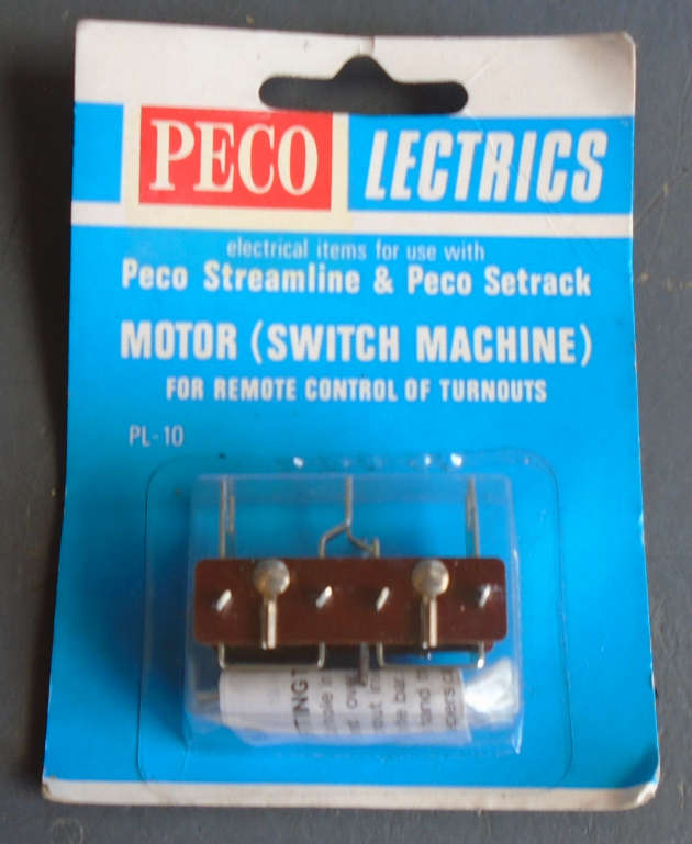 PECO HO SCALE - PL-10 POINT MOTOR  SWITCH MACHINE, CARDED