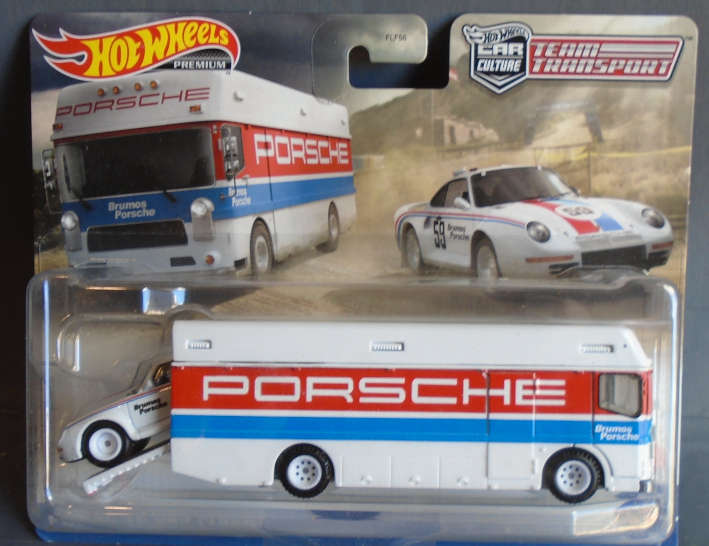 HOT WHEELS, REAL RIDERS - PORSCHE EURO HAULER WITH PORSCHE 959 (1986) - CARDED