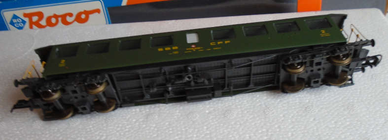 ROCO HO SCALE - SBB CFF BALCONY 2nd CLASS PASSENGER COACH, BOXED